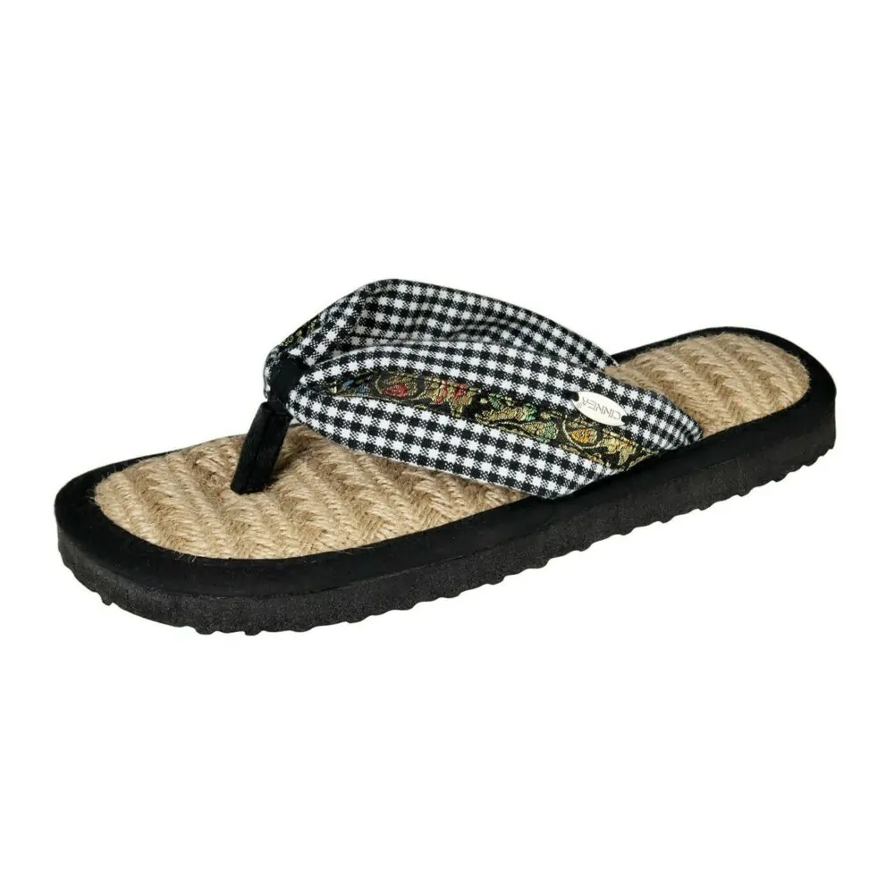 Cinnamon Slippers Cannes Toe Separator and with Jute Footbed